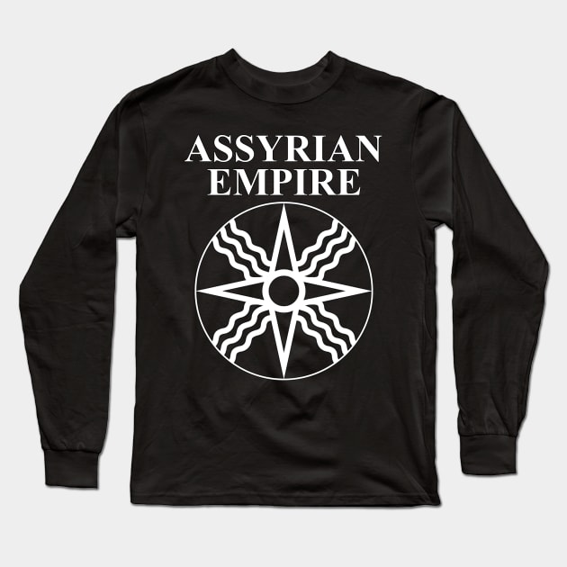 Assyrian Empire Symbol Shamath the Sun God Long Sleeve T-Shirt by AgemaApparel